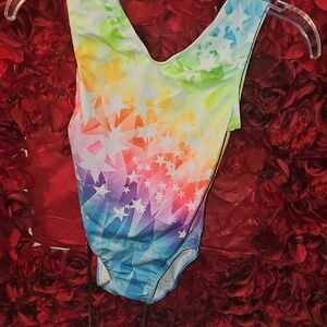 GK Colorful Star Patterned Leotard Size Large